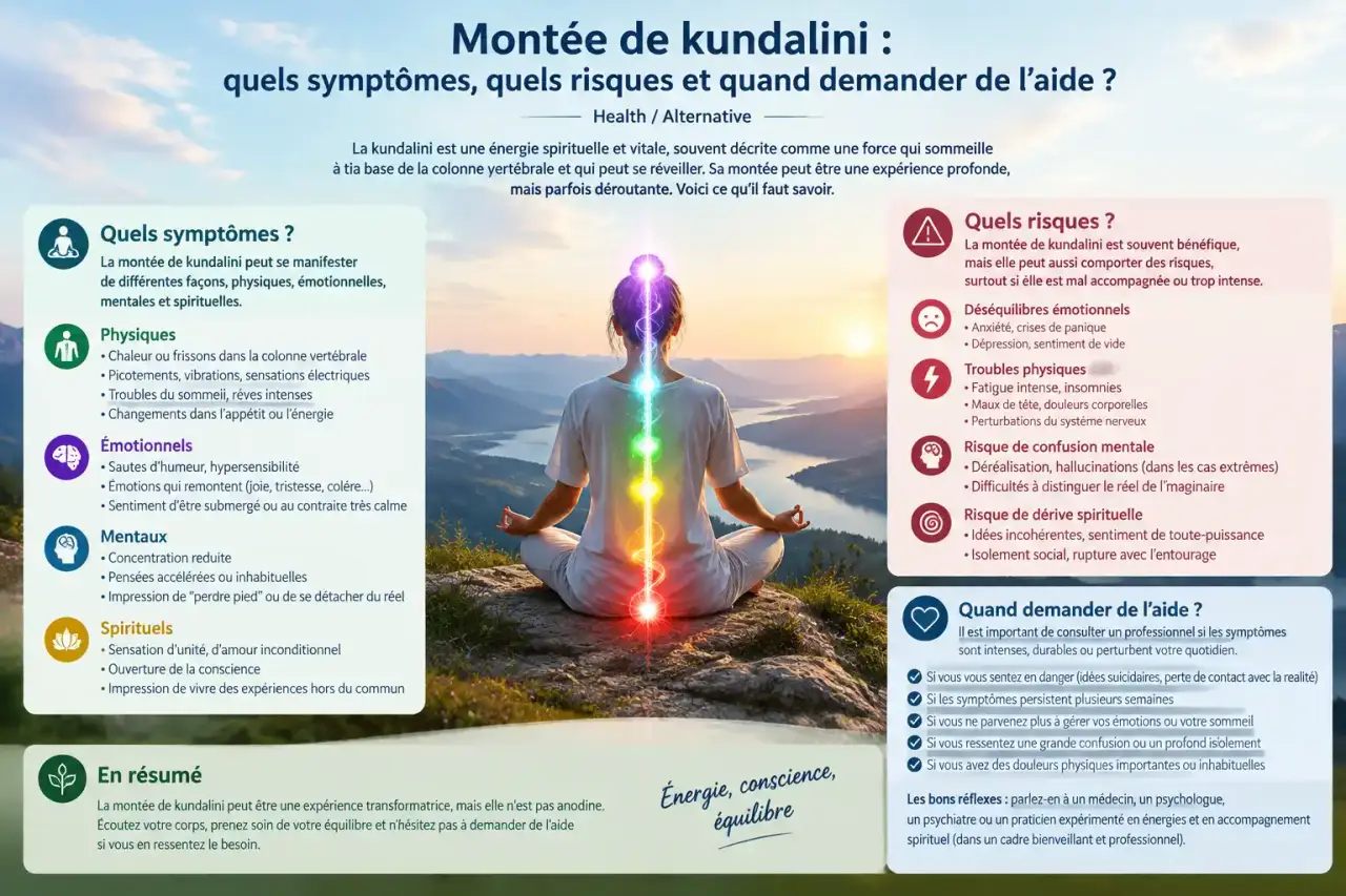 Montée de kundalini : quels symptômes, quels risques et quand demander de l’aide ?