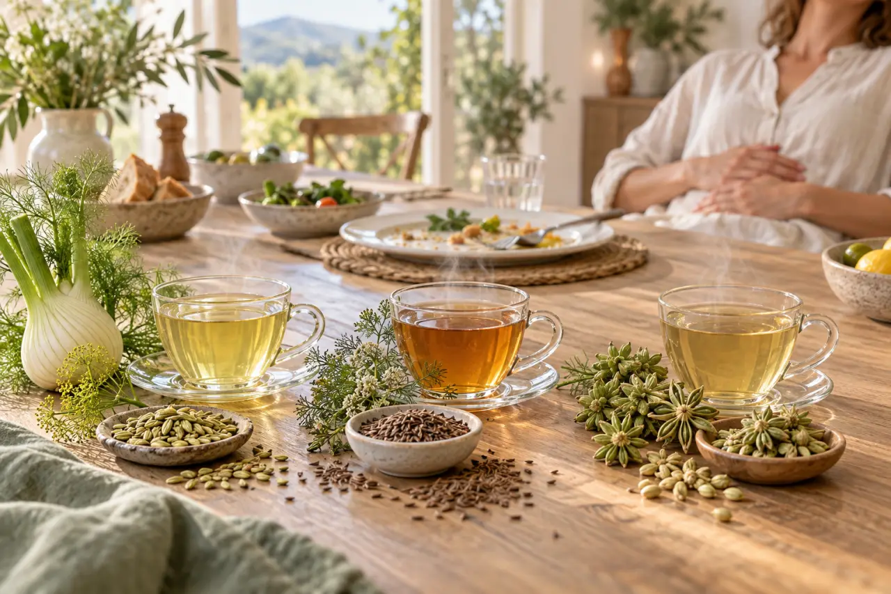 Tisane anti-ballonnement : fenouil, carvi ou anis vert, quel choix après le repas ?