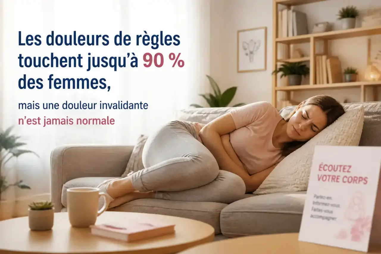 Les douleurs de règles touchent jusqu'à 90 % des femmes, mais une douleur invalidante n'est jamais normale