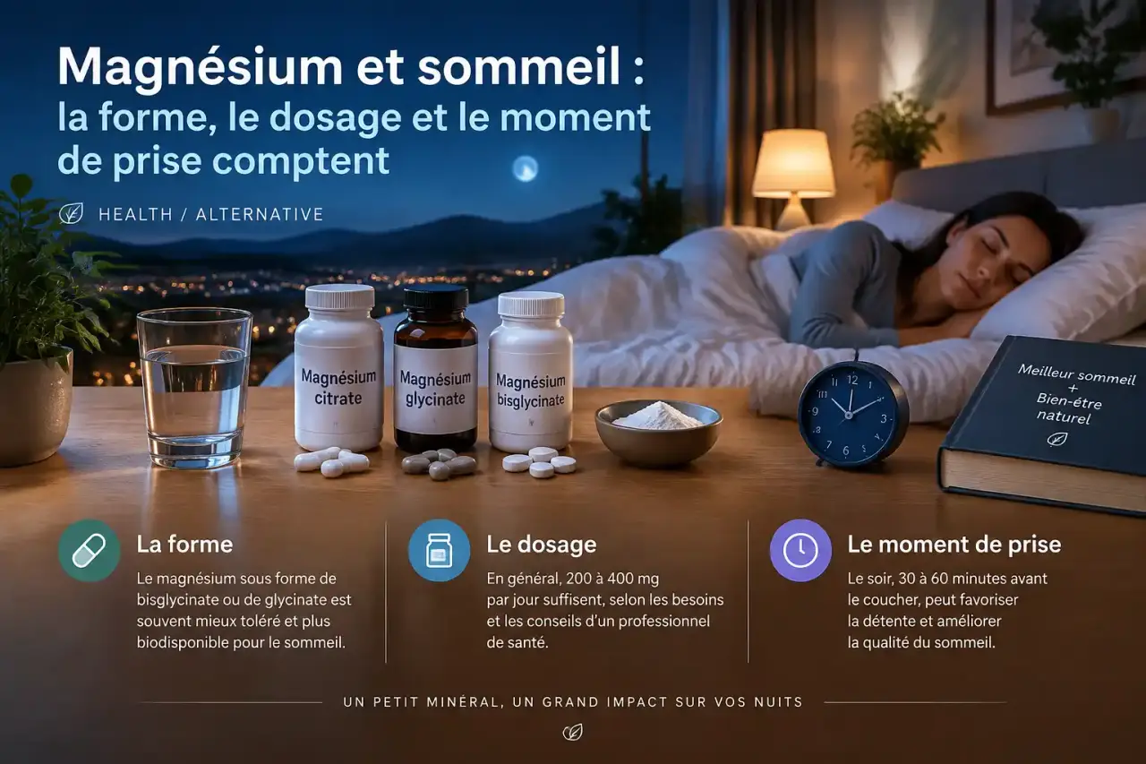 Magnésium et sommeil : la forme, le dosage et le moment de prise comptent